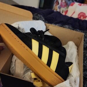Adidas Womens Black and Yellow Sneakers